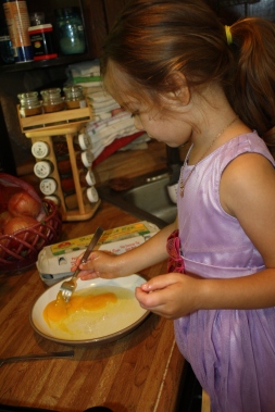 Jemma mixing eggs